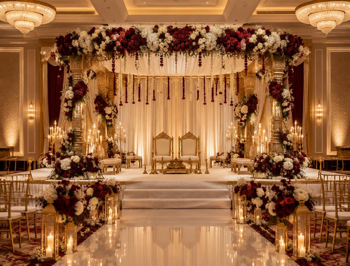 Hall A styled for a celebration (representative image)